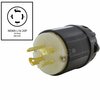 Ac Works NEMA L16-20P 3-Phase 20A 480V 4-Prong Locking Male Plug with UL, C-UL Approval in Black ASL1620P-BK